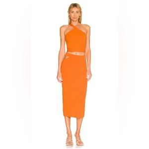 Camila Coelho Dominic Skirt in Orange
